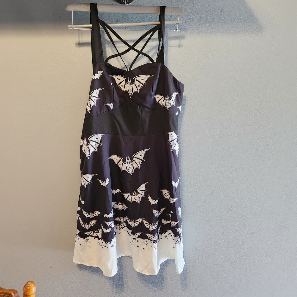 Black/White Bat Halloween Dress